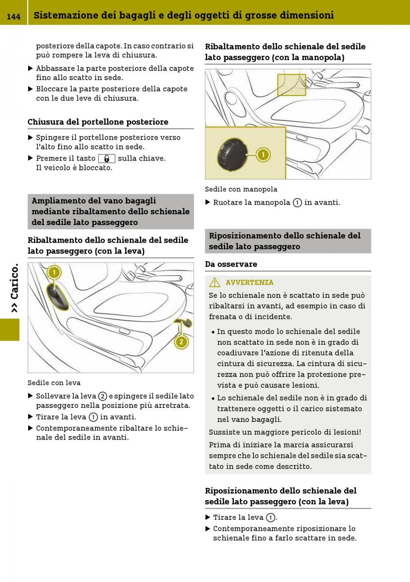 Smart Fortwo III 3 manuale del proprietario / page 146