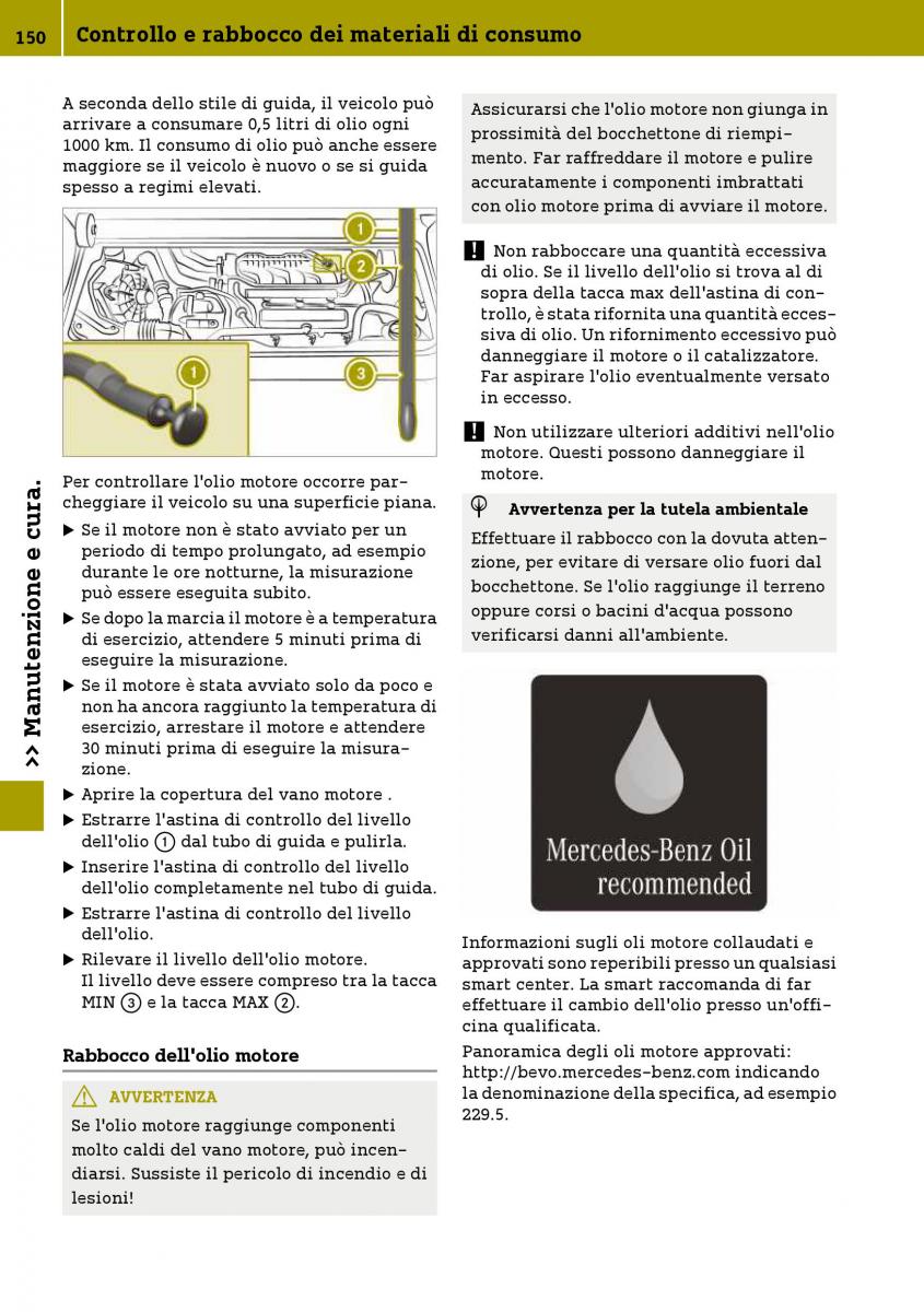 Smart Fortwo III 3 manuale del proprietario / page 152