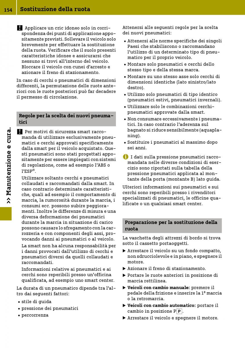 Smart Fortwo III 3 manuale del proprietario / page 156