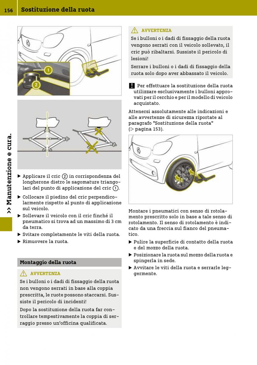 Smart Fortwo III 3 manuale del proprietario / page 158