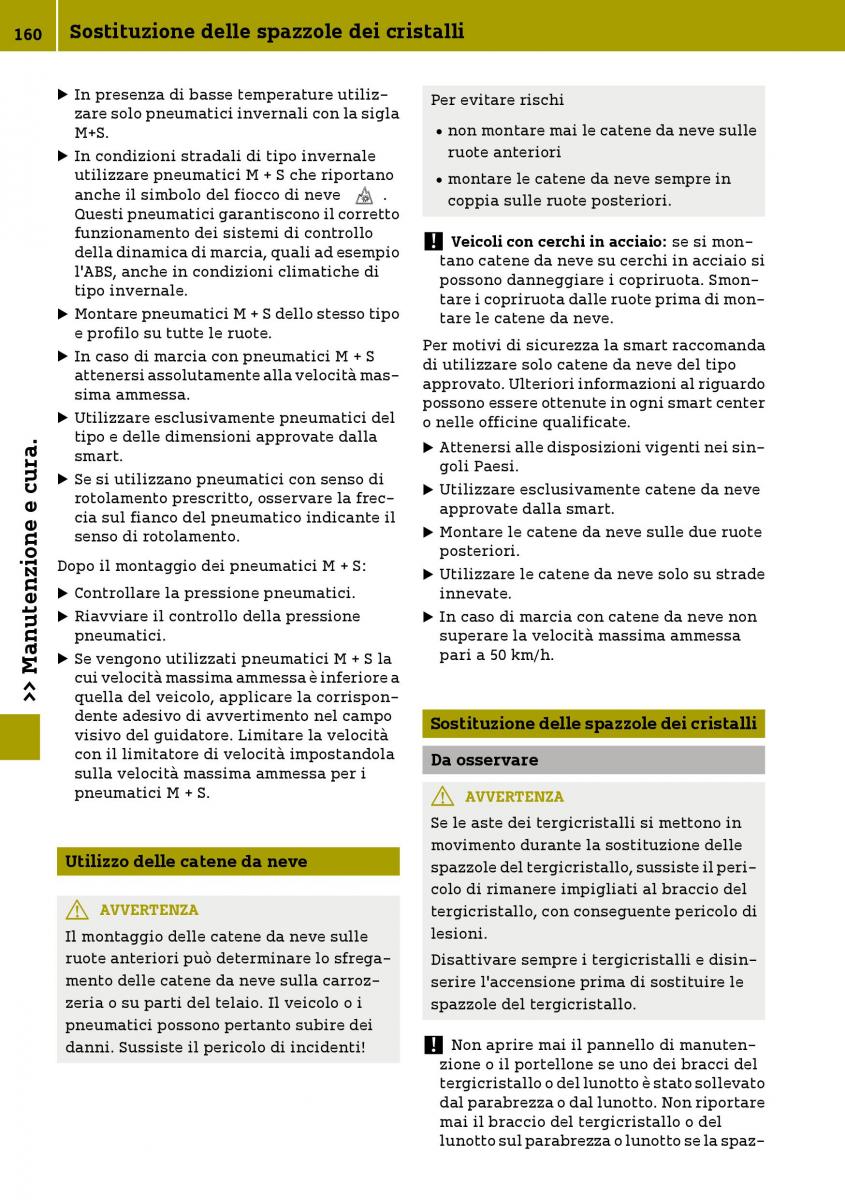 Smart Fortwo III 3 manuale del proprietario / page 162