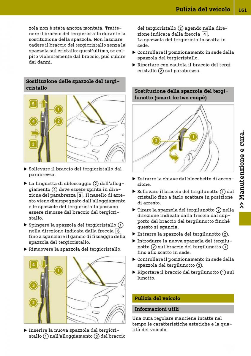 Smart Fortwo III 3 manuale del proprietario / page 163