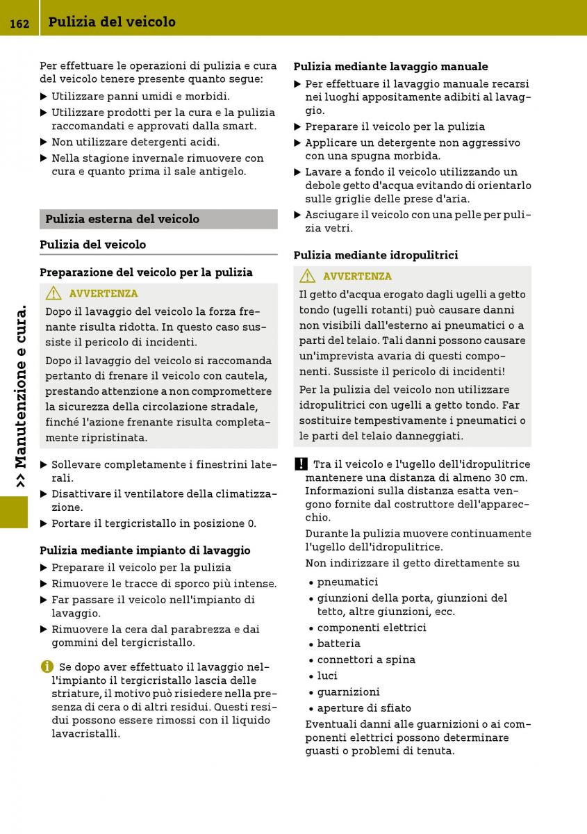 Smart Fortwo III 3 manuale del proprietario / page 164