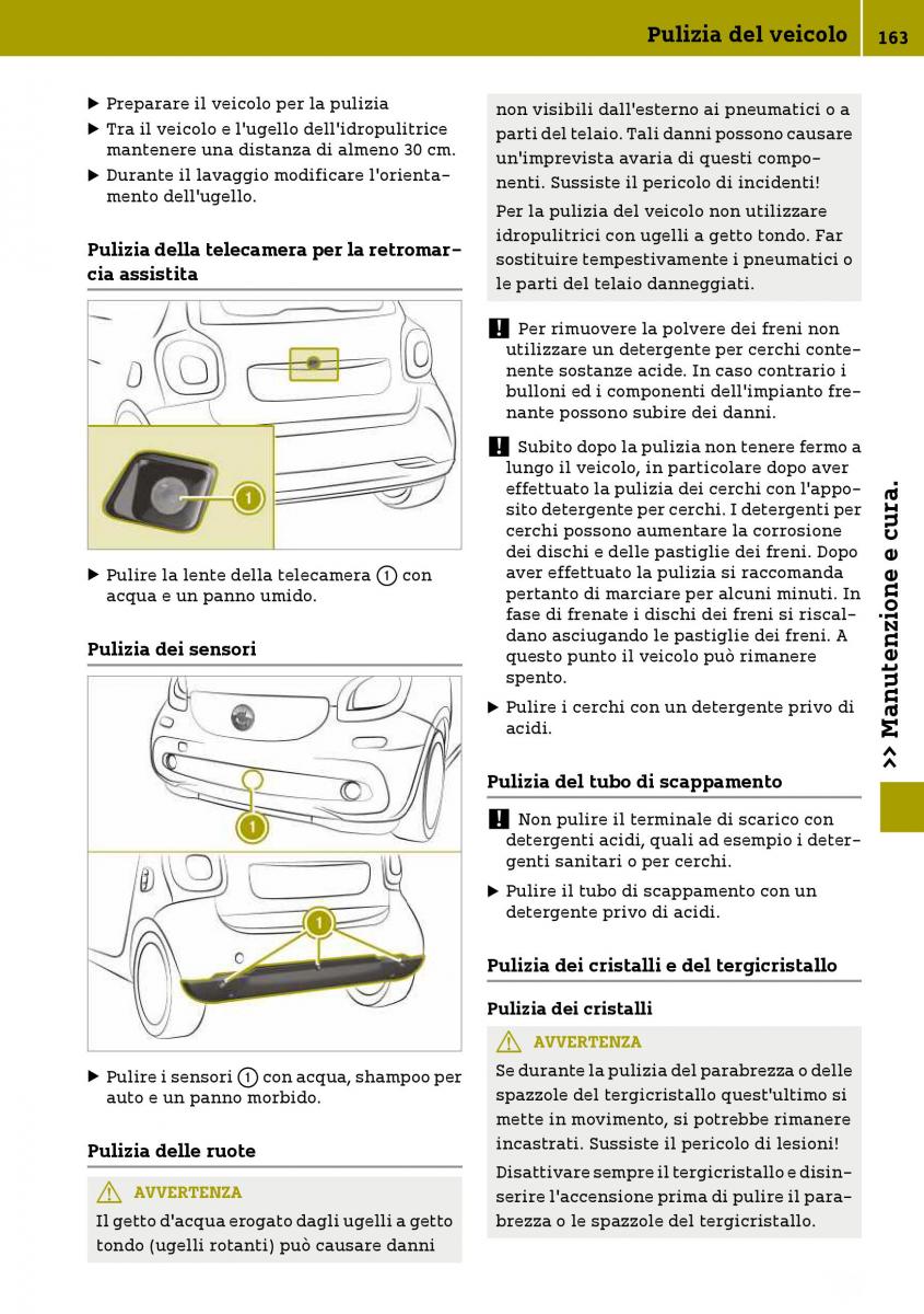 Smart Fortwo III 3 manuale del proprietario / page 165