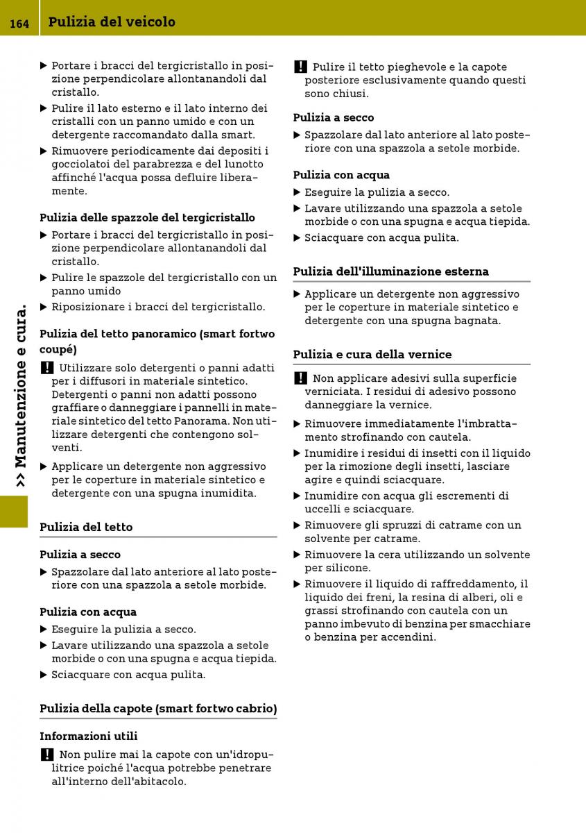 Smart Fortwo III 3 manuale del proprietario / page 166