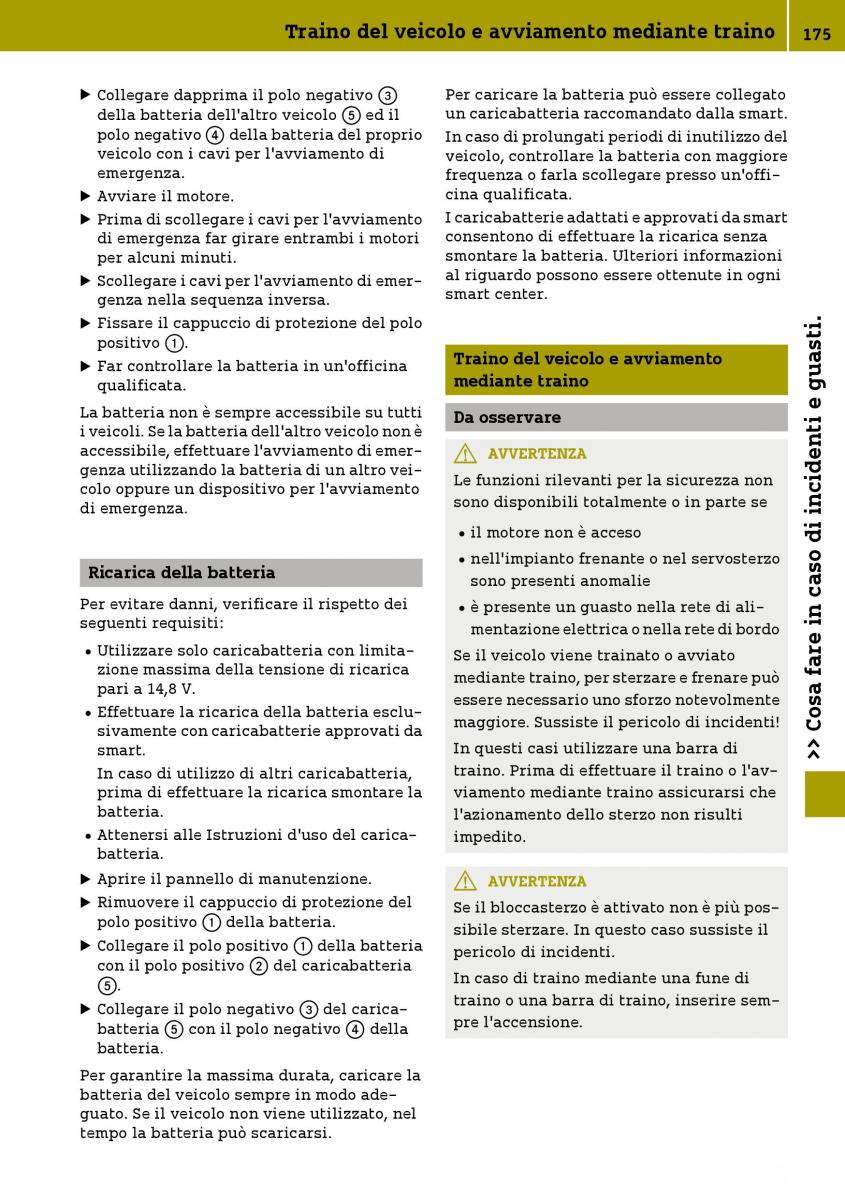 Smart Fortwo III 3 manuale del proprietario / page 177