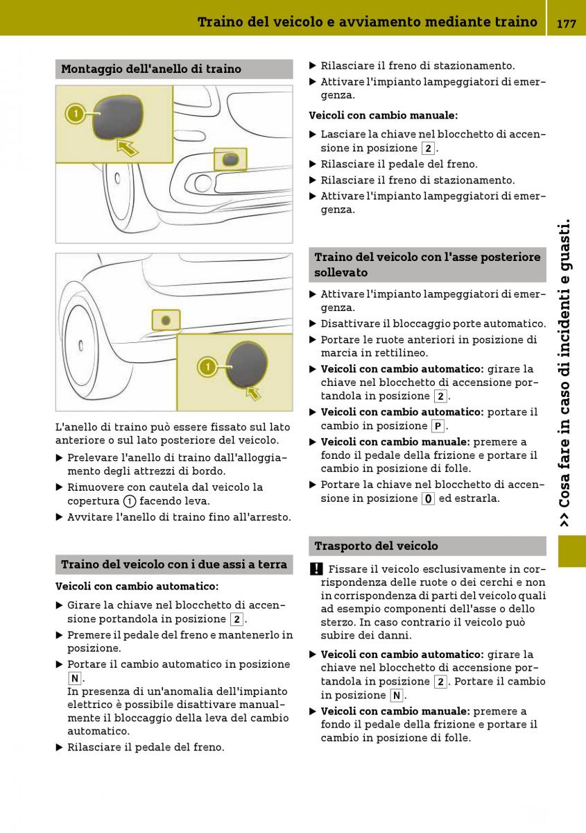 Smart Fortwo III 3 manuale del proprietario / page 179