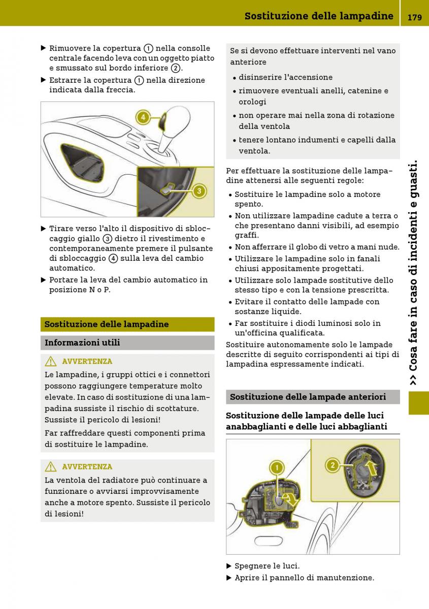 Smart Fortwo III 3 manuale del proprietario / page 181