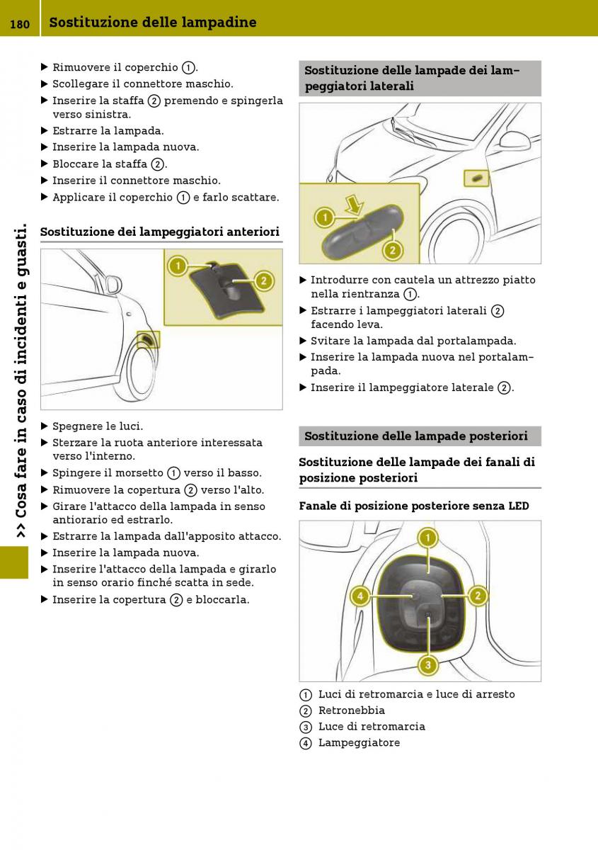 Smart Fortwo III 3 manuale del proprietario / page 182