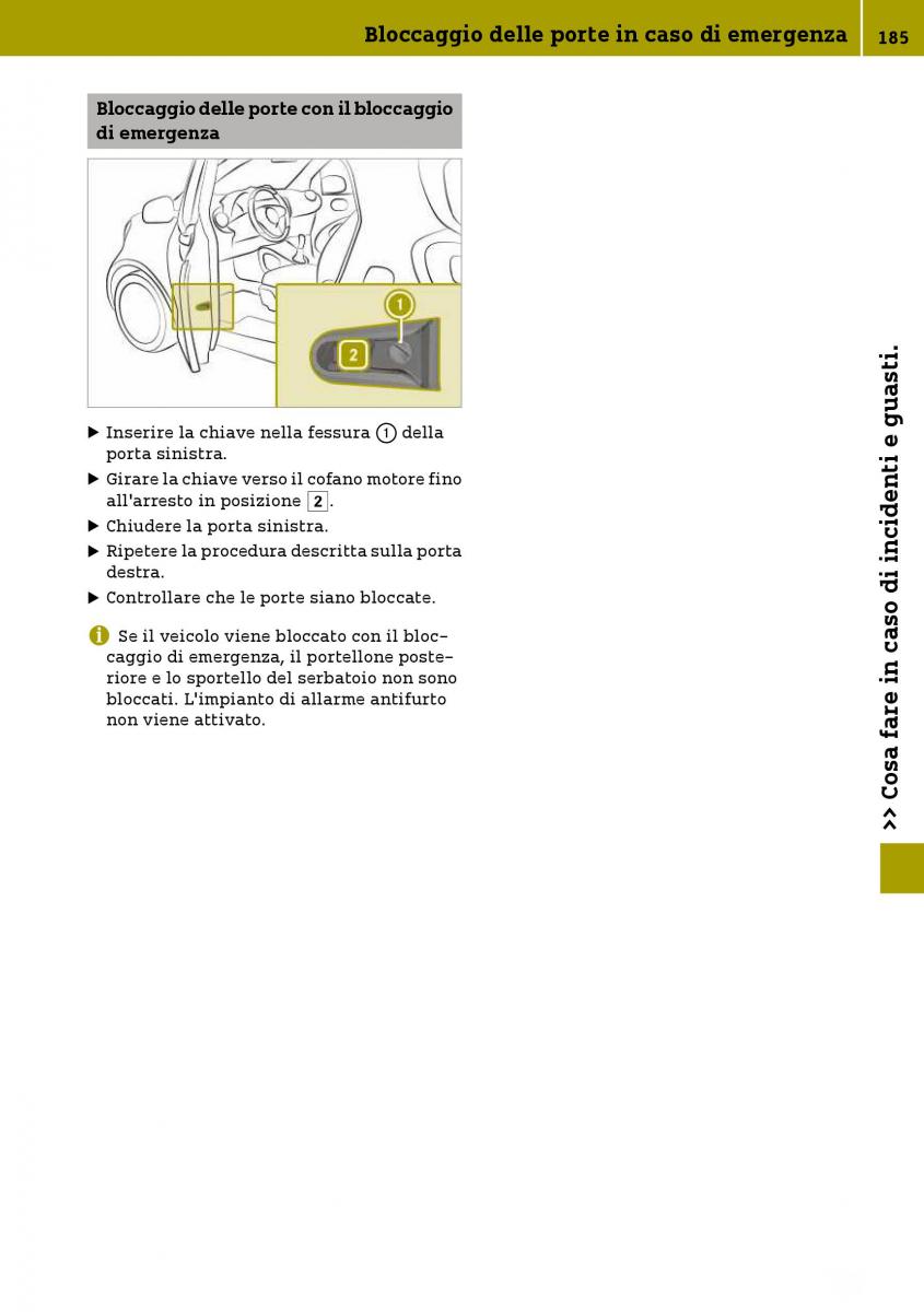 Smart Fortwo III 3 manuale del proprietario / page 187