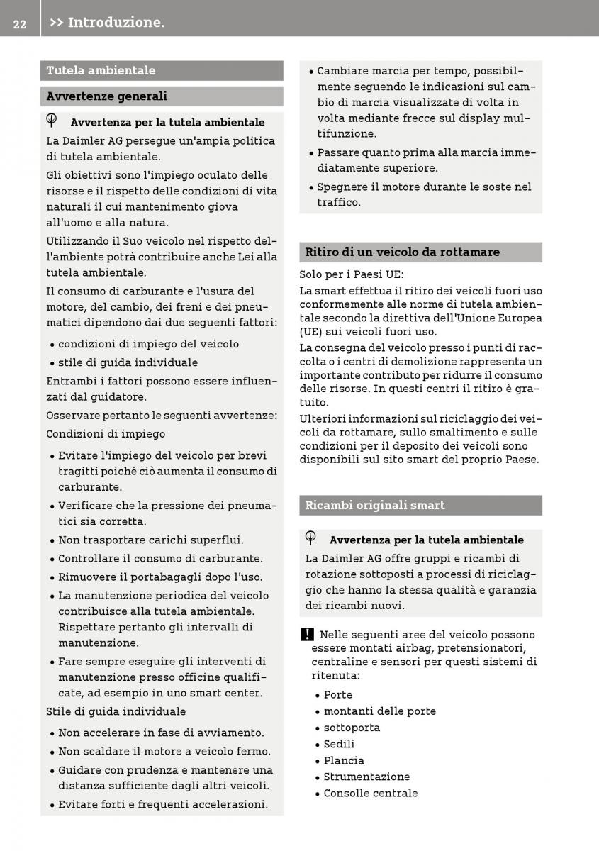 Smart Fortwo III 3 manuale del proprietario / page 24