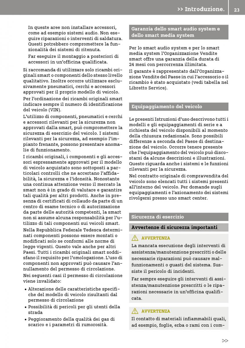 Smart Fortwo III 3 manuale del proprietario / page 25