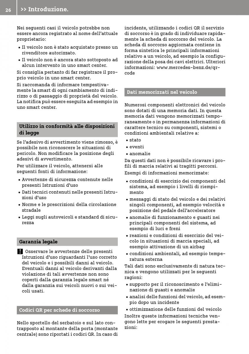 Smart Fortwo III 3 manuale del proprietario / page 28