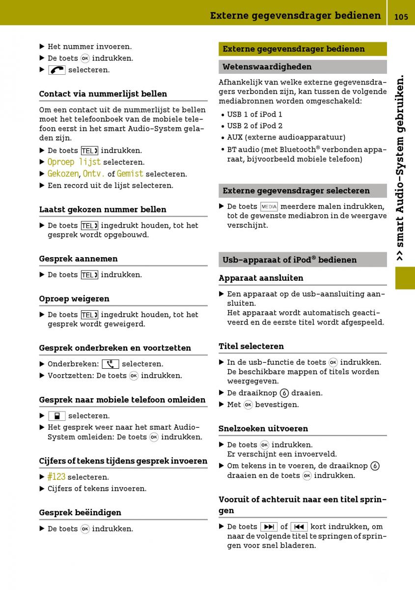 Smart Fortwo III 3 handleiding / page 107