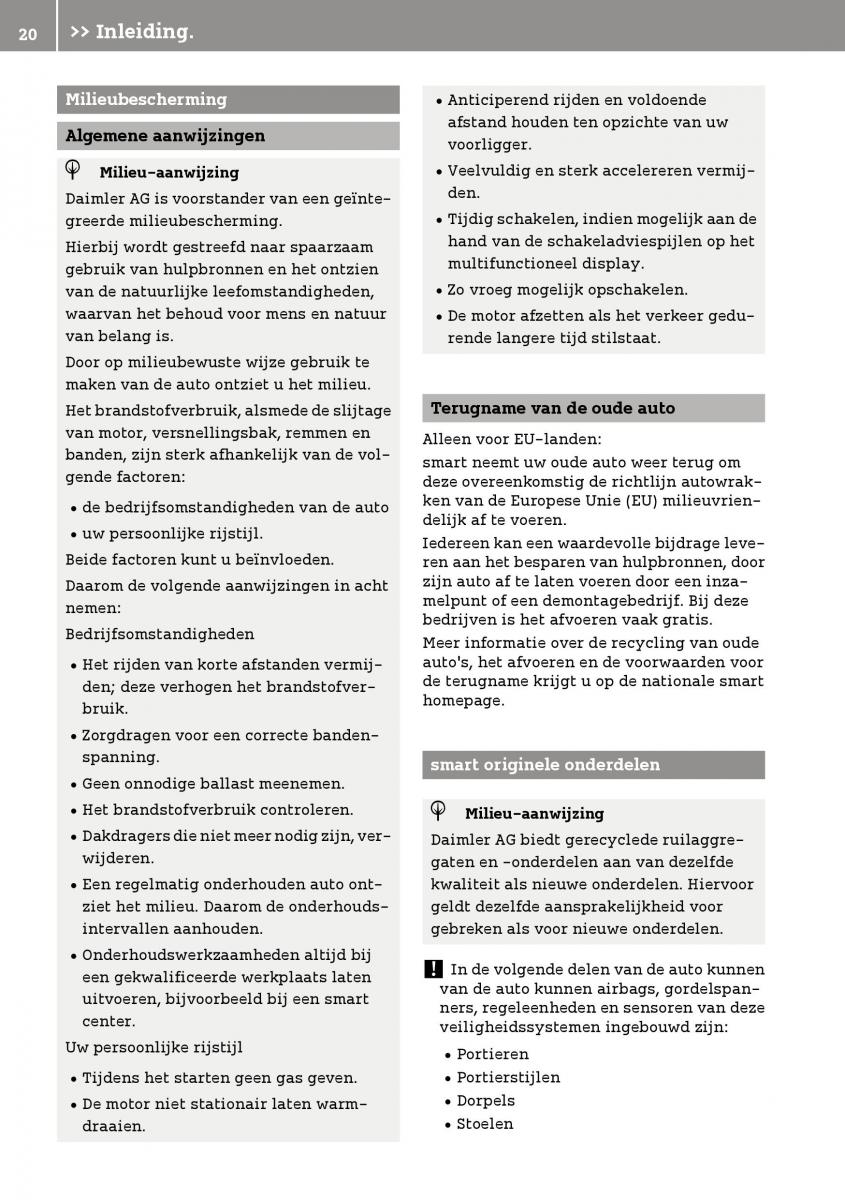 Smart Fortwo III 3 handleiding / page 22