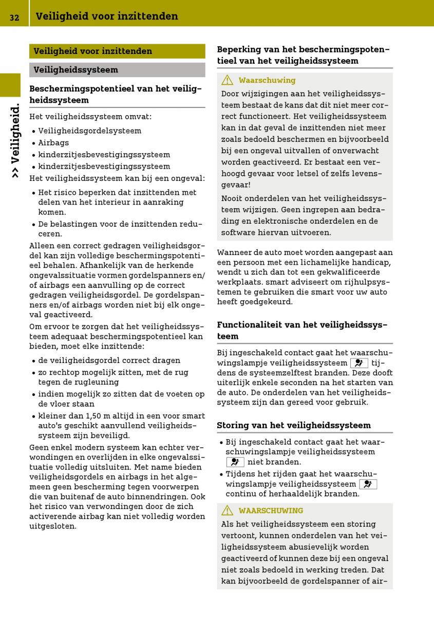 Smart Fortwo III 3 handleiding / page 34