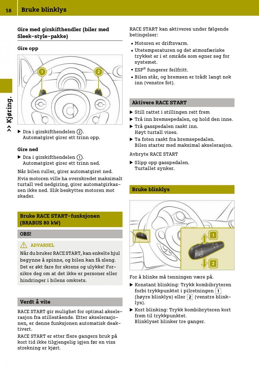 Smart Fortwo III 3 bruksanvisningen / page 60