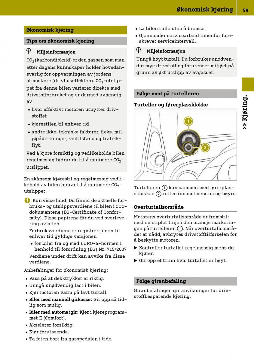 Smart Fortwo III 3 bruksanvisningen / page 61