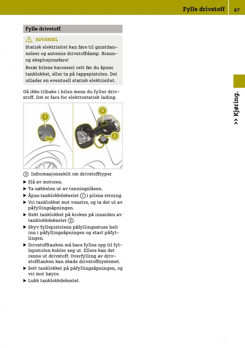 Smart Fortwo III 3 bruksanvisningen / page 69