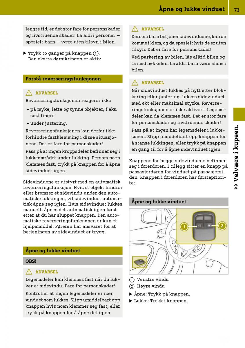 Smart Fortwo III 3 bruksanvisningen / page 75