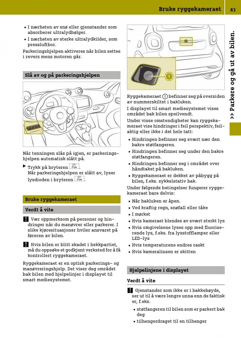 Smart Fortwo III 3 bruksanvisningen / page 85