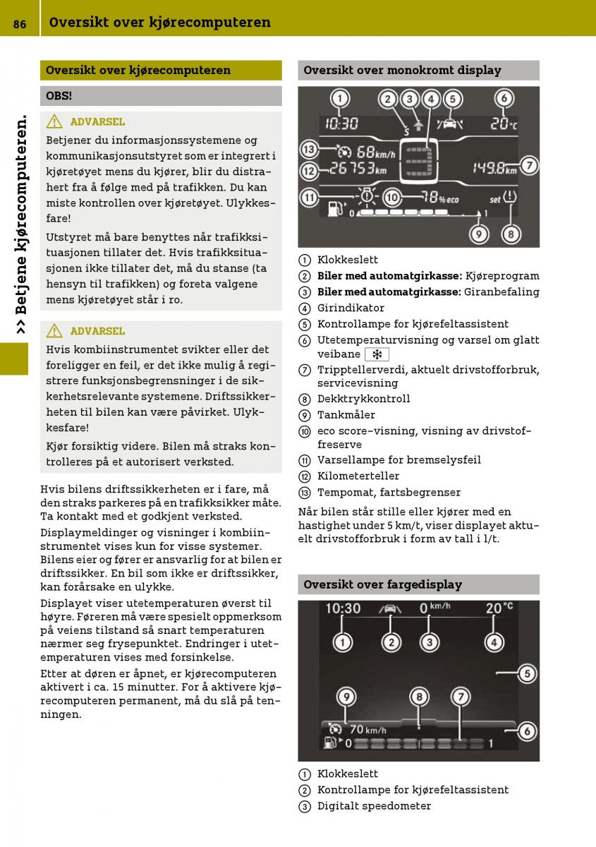 Smart Fortwo III 3 bruksanvisningen / page 88