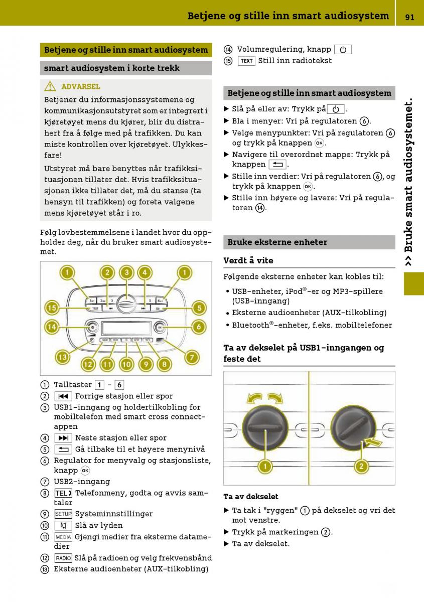 Smart Fortwo III 3 bruksanvisningen / page 93