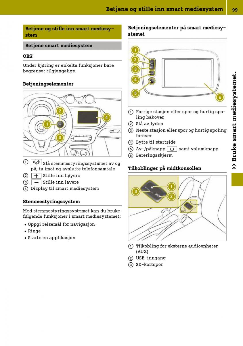 Smart Fortwo III 3 bruksanvisningen / page 101