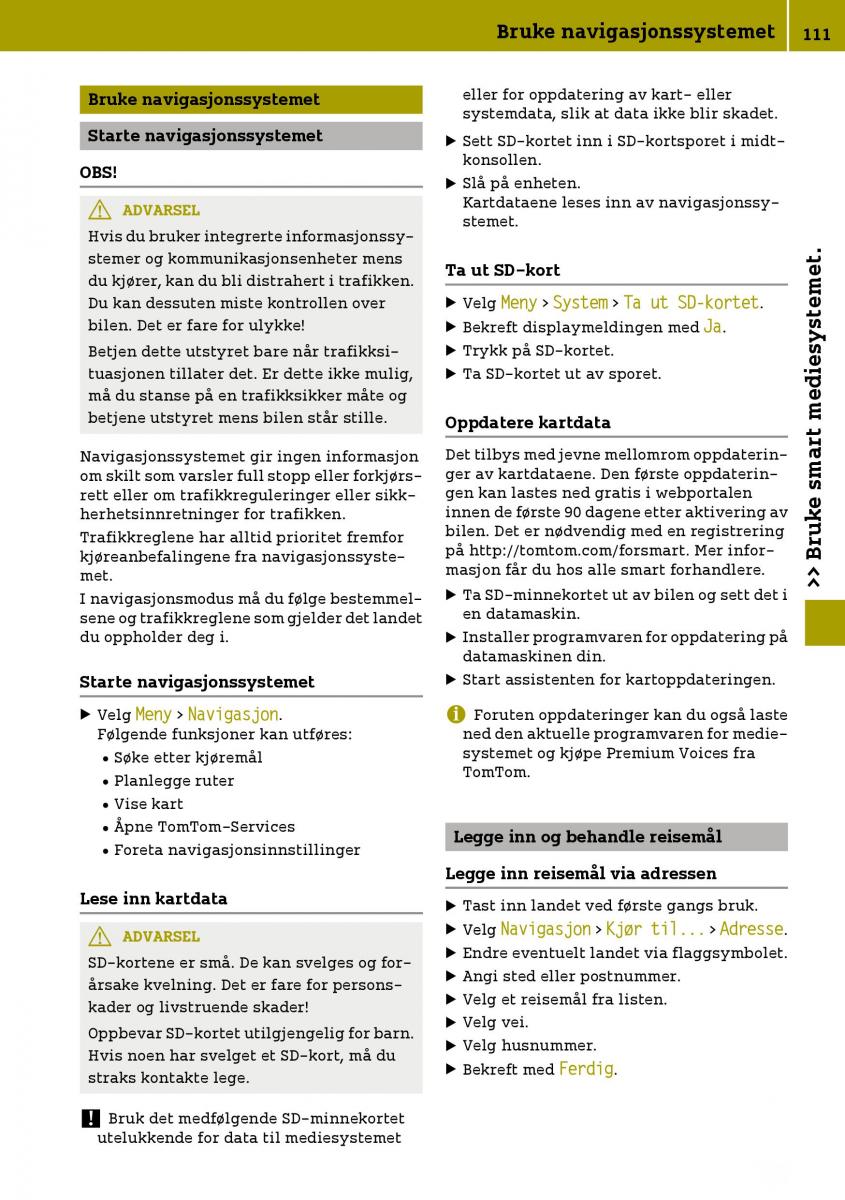 Smart Fortwo III 3 bruksanvisningen / page 113