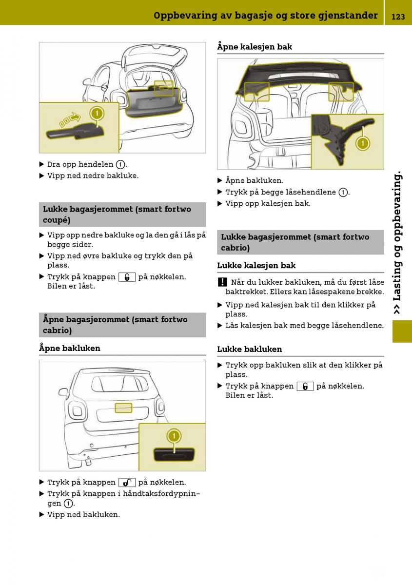 Smart Fortwo III 3 bruksanvisningen / page 125