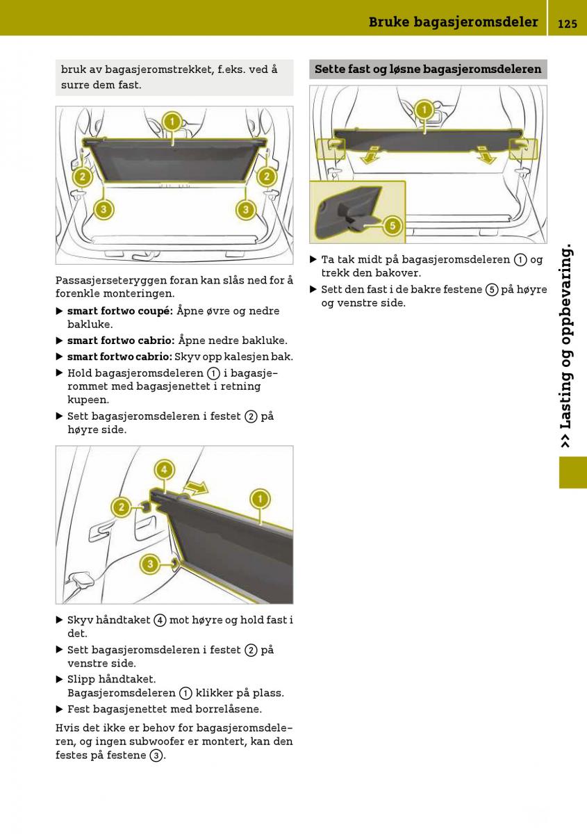 Smart Fortwo III 3 bruksanvisningen / page 127