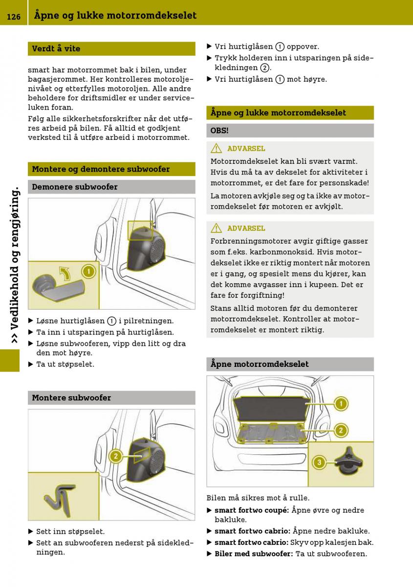 Smart Fortwo III 3 bruksanvisningen / page 128