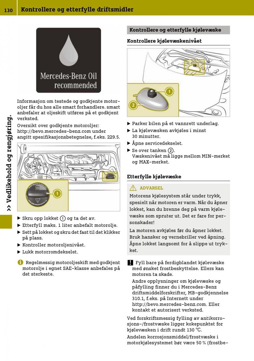 Smart Fortwo III 3 bruksanvisningen / page 132