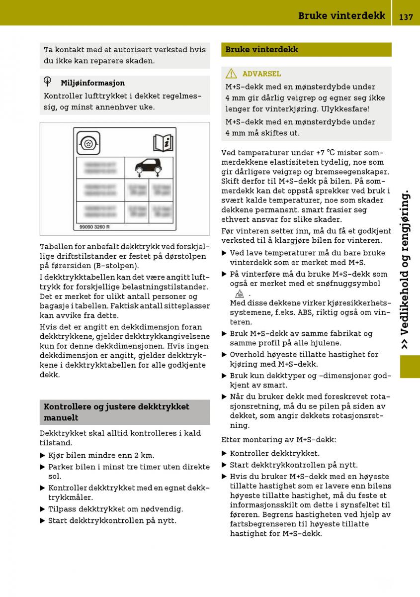 Smart Fortwo III 3 bruksanvisningen / page 139