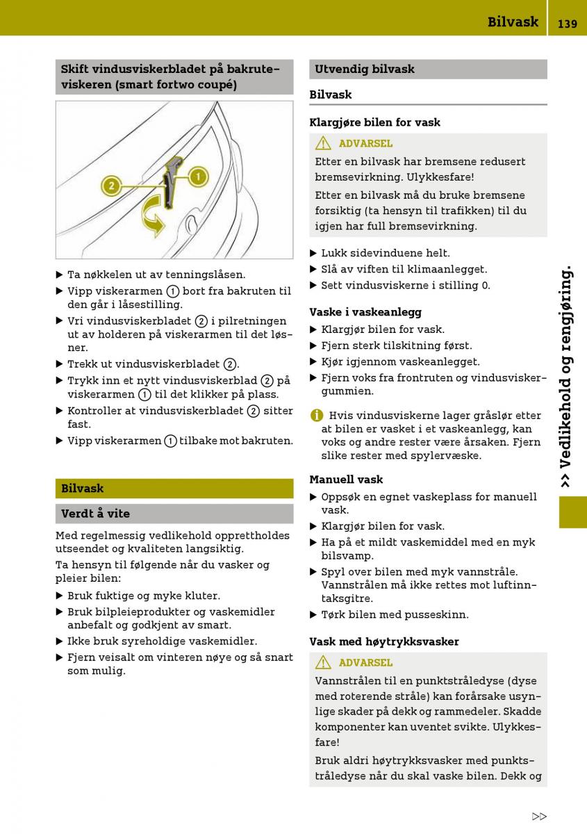 Smart Fortwo III 3 bruksanvisningen / page 141