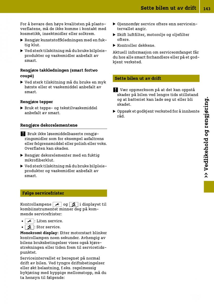 Smart Fortwo III 3 bruksanvisningen / page 145