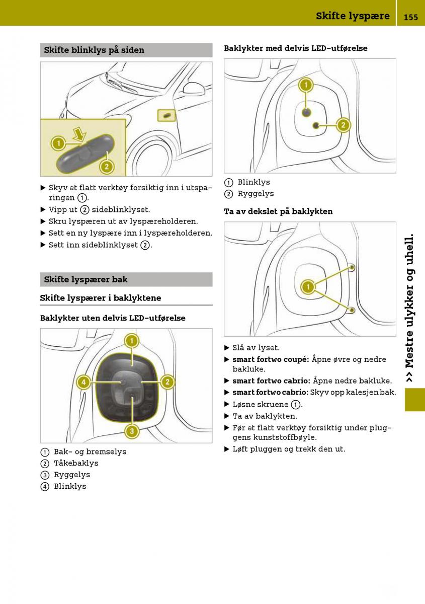 Smart Fortwo III 3 bruksanvisningen / page 157