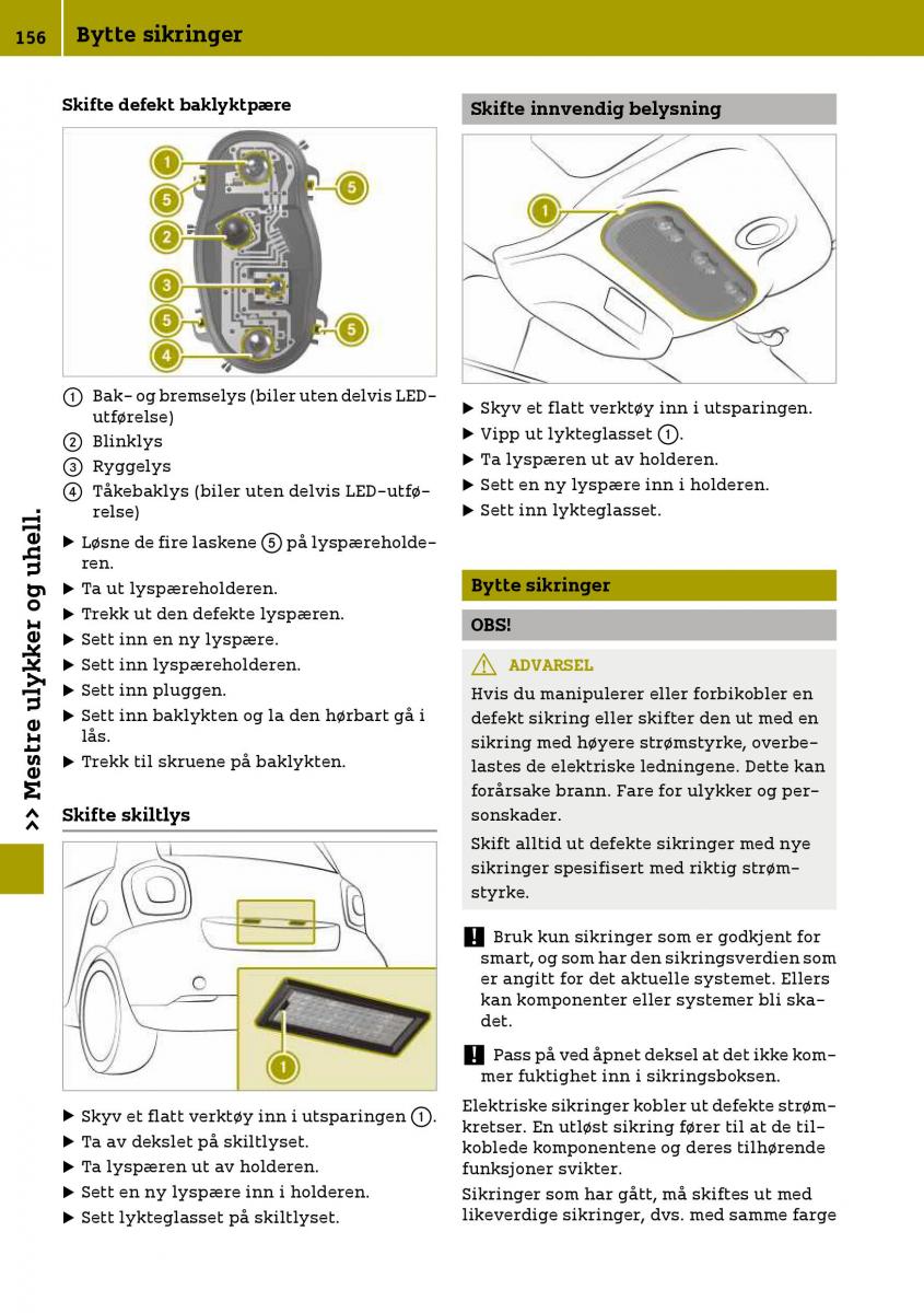 Smart Fortwo III 3 bruksanvisningen / page 158