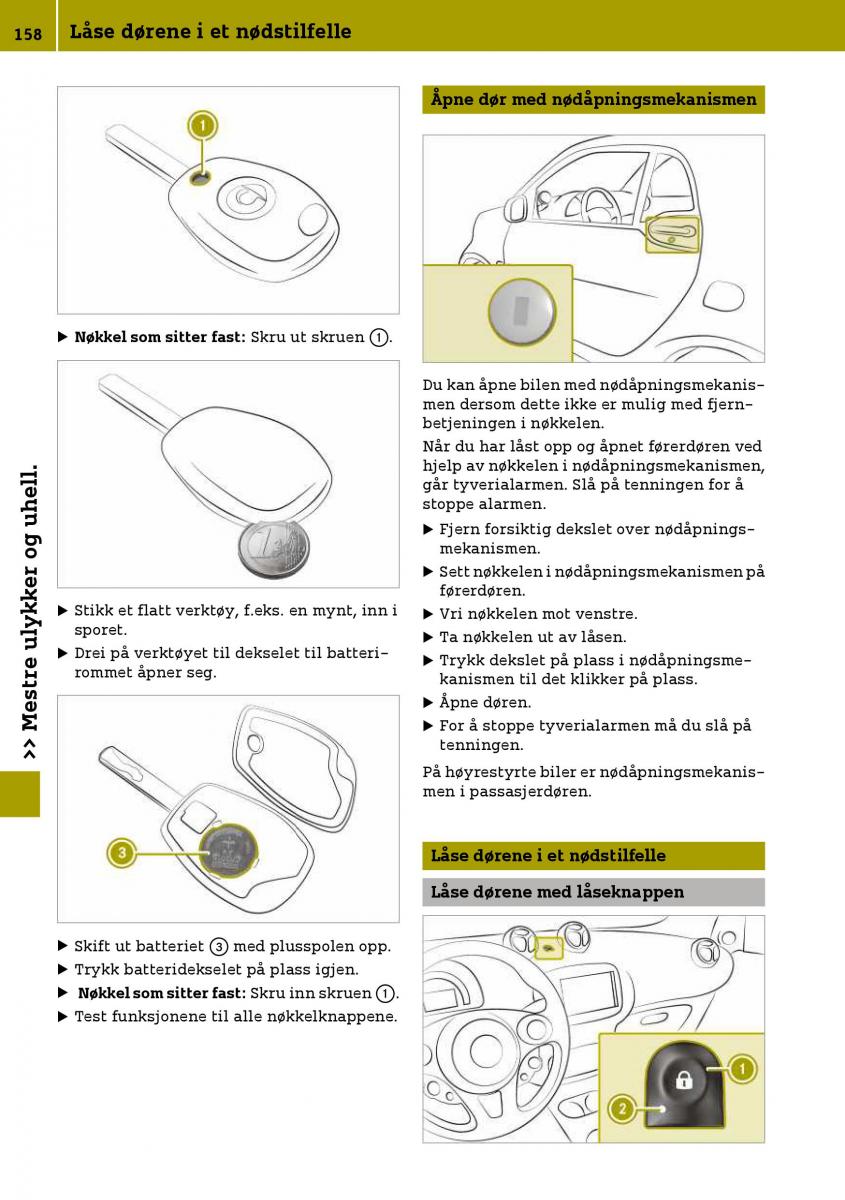 Smart Fortwo III 3 bruksanvisningen / page 160