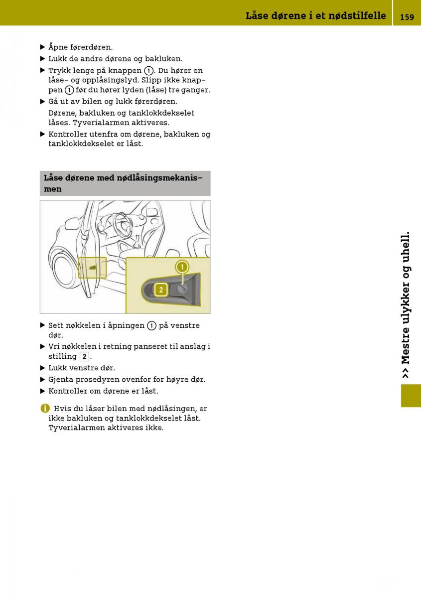 Smart Fortwo III 3 bruksanvisningen / page 161