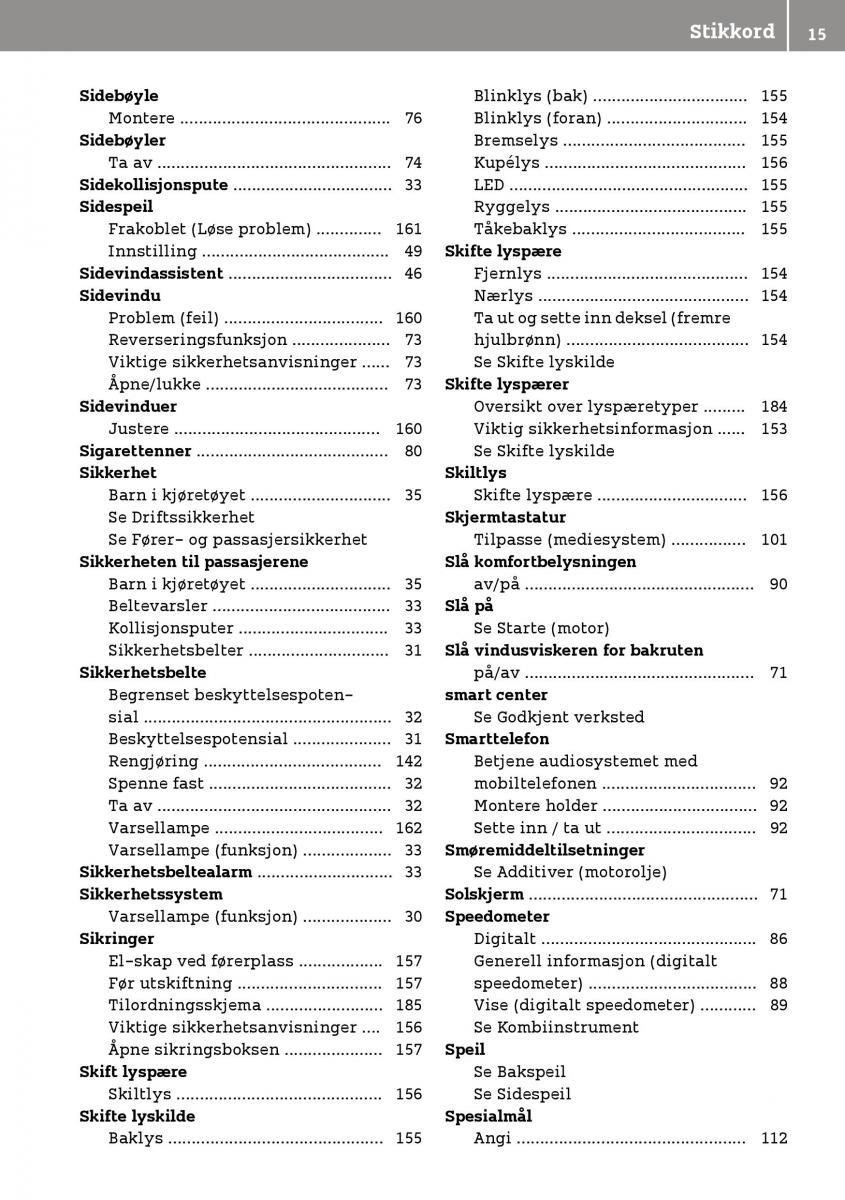 Smart Fortwo III 3 bruksanvisningen / page 17