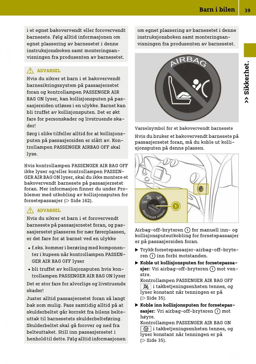 Smart Fortwo III 3 bruksanvisningen / page 41