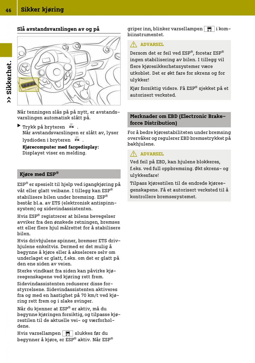 Smart Fortwo III 3 bruksanvisningen / page 48