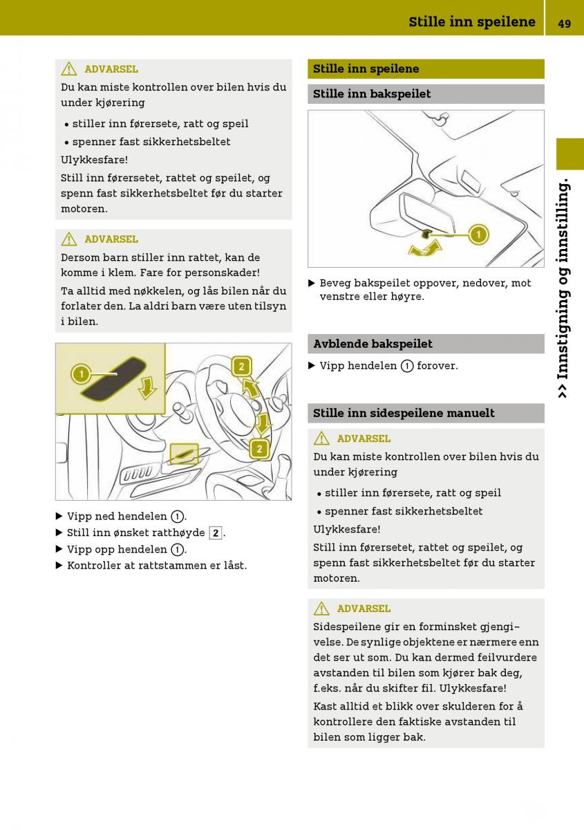 Smart Fortwo III 3 bruksanvisningen / page 51