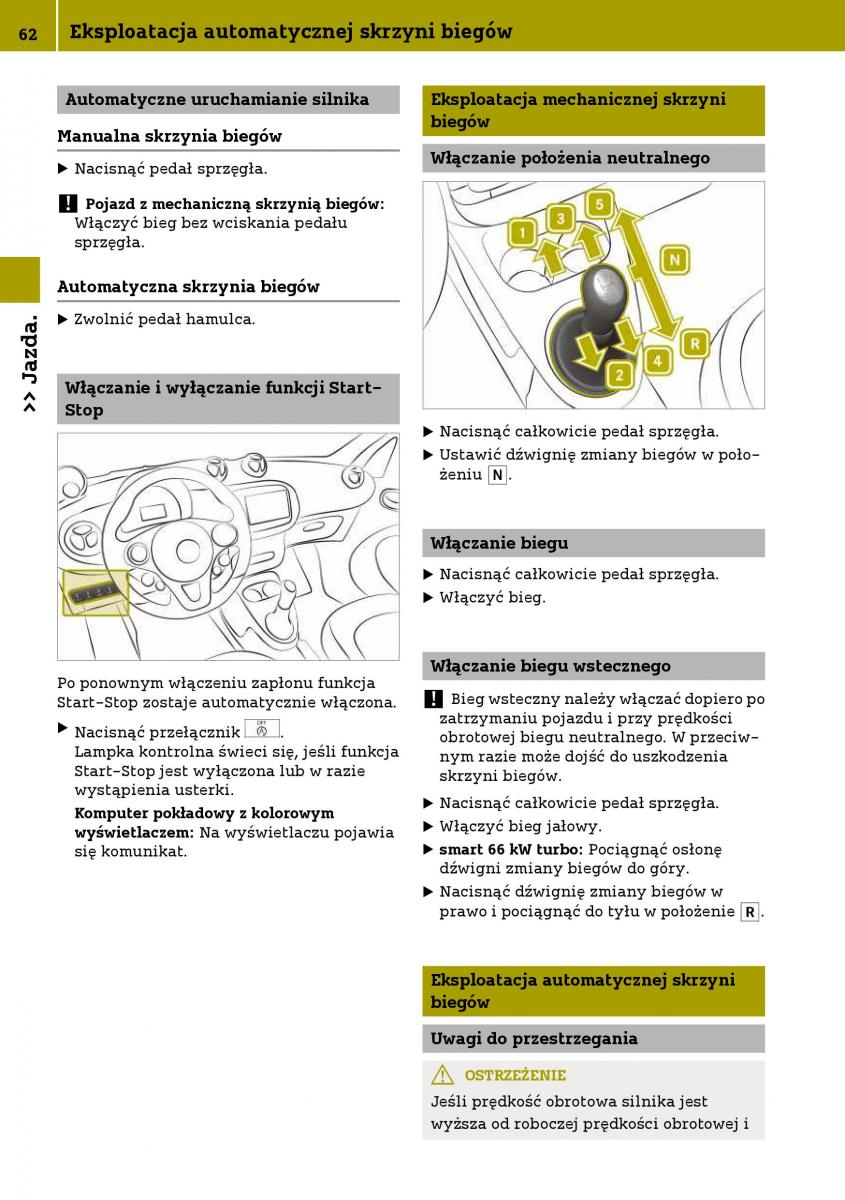 Smart Fortwo III 3 instrukcja obslugi / page 64