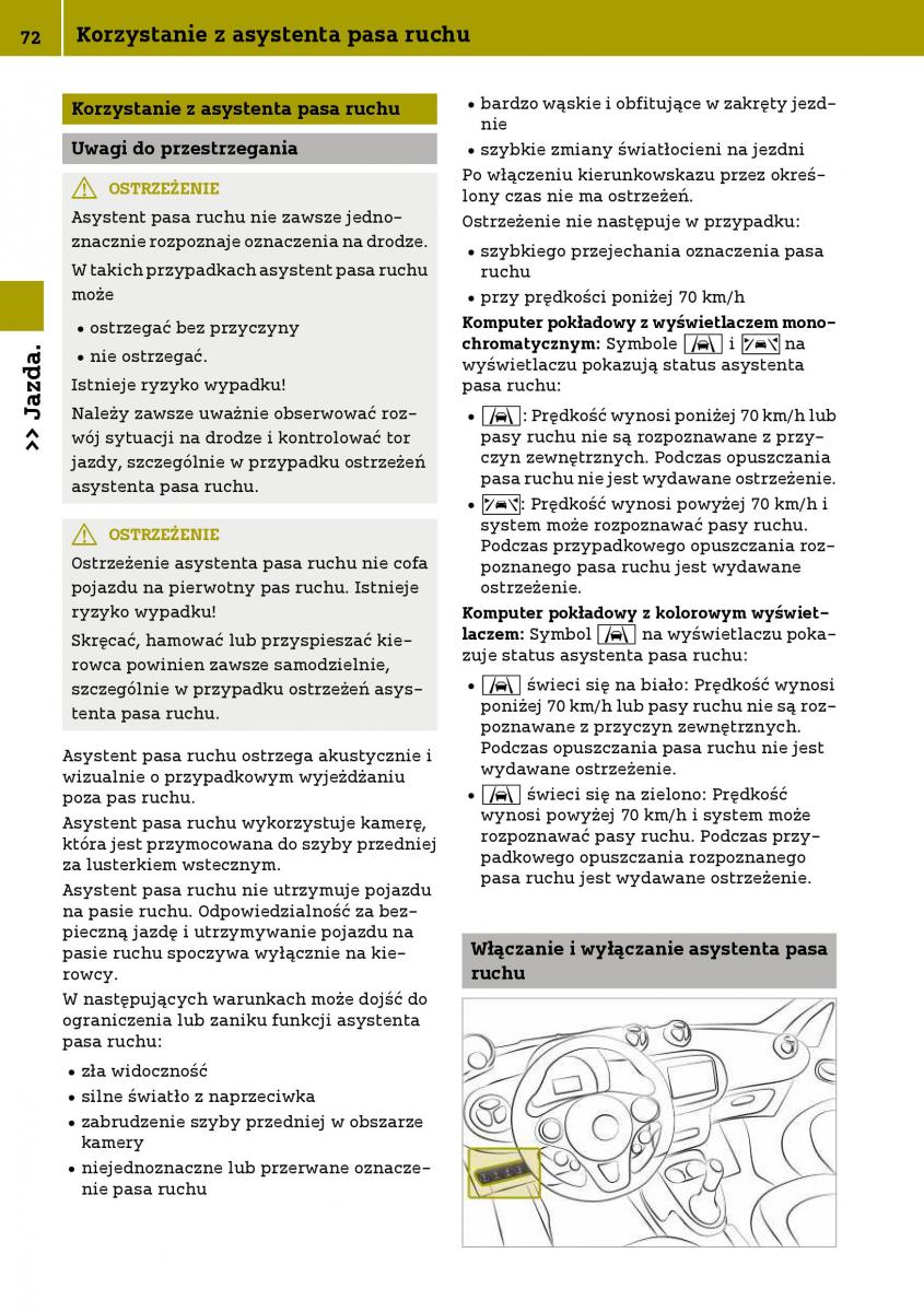 Smart Fortwo III 3 instrukcja obslugi / page 74