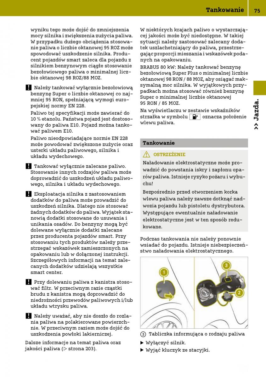 Smart Fortwo III 3 instrukcja obslugi / page 77