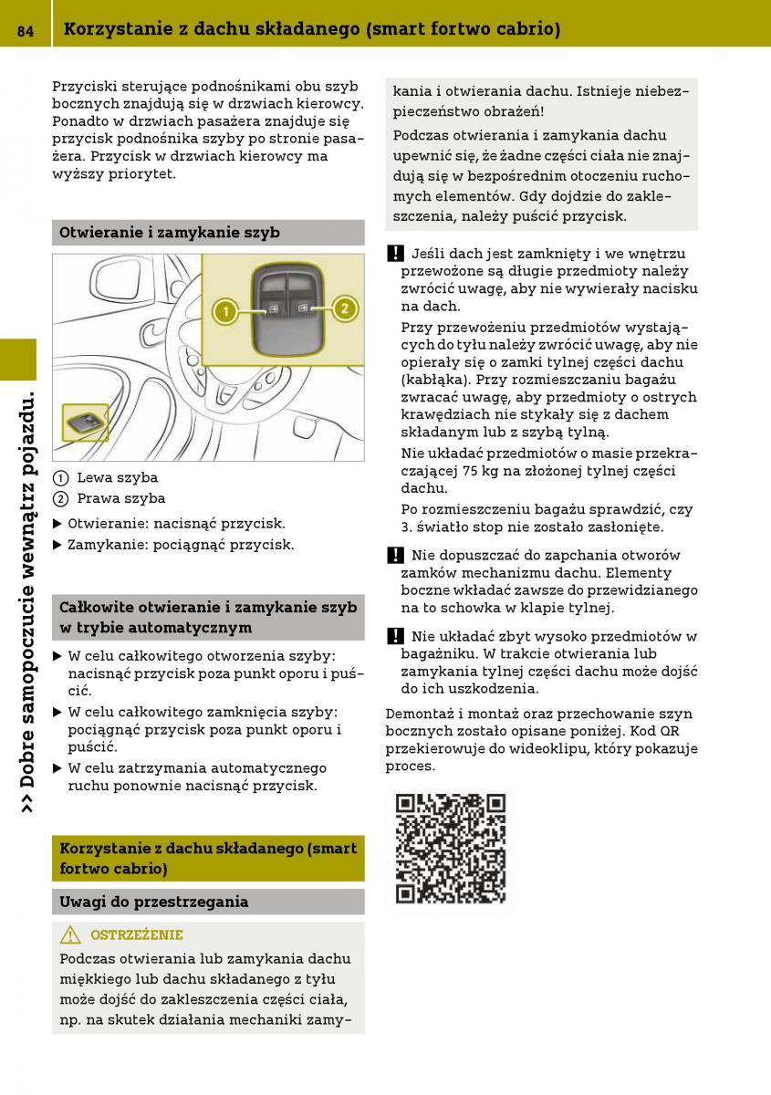 Smart Fortwo III 3 instrukcja obslugi / page 86