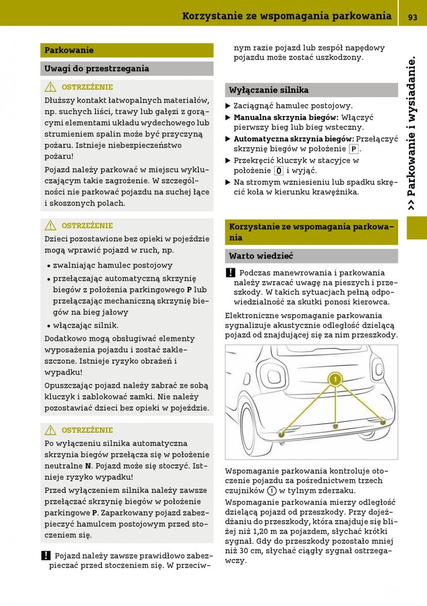 Smart Fortwo III 3 instrukcja obslugi / page 95