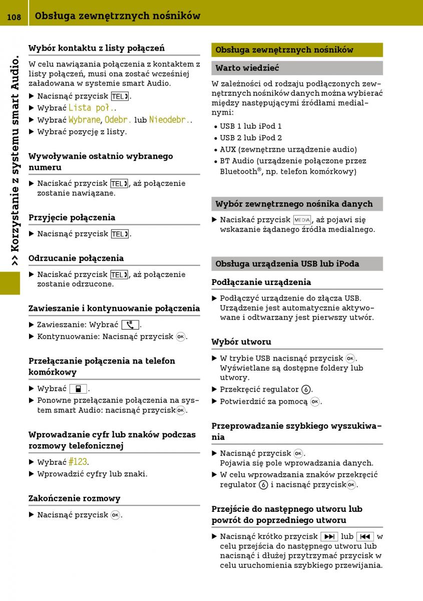 Smart Fortwo III 3 instrukcja obslugi / page 110